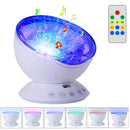 Abajur Projetor de Ondas com Caixa de Som Embutida - Frete Grátis